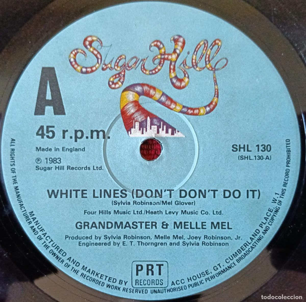 Discos de vinilo: GRANDMASTER & MELLE MEL ** White Lines (Don't Don't Do It) ** MAXI SINGLE VINILO 1983 UK