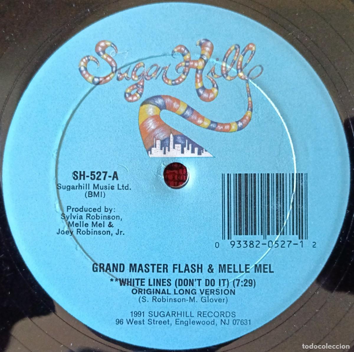 Discos de vinilo: GRANDMASTER & MELLE MEL **White Lines (Don't Don't Do It)** MAXI SINGLE VINILO 1991 USA