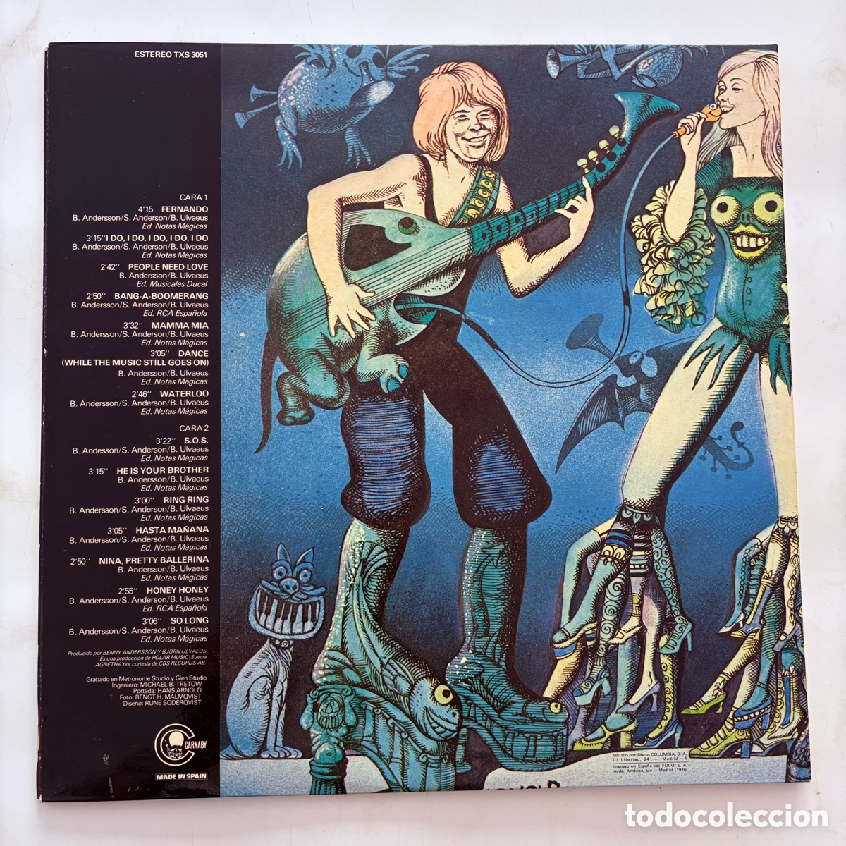 Discos de vinilo: lp ABBA &lrm;&ndash; Grandes Exitos edicion espa&ntilde;ola de 1976 - Foto 3