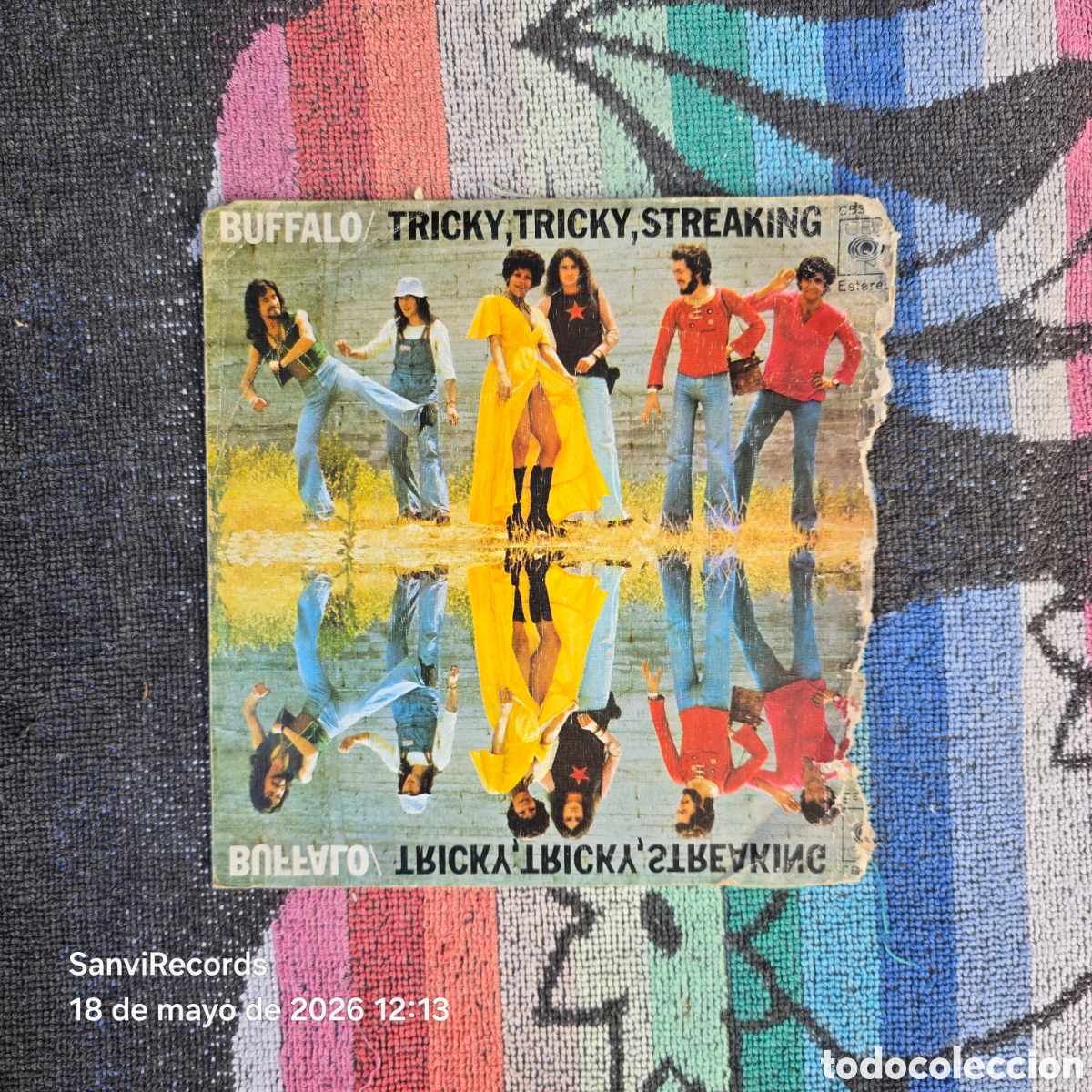 Discos de vinilo: [SINGLE] BUFFALO: TRICKY, TRICKY, STREAKING - ABBEY BELLS (CBS) (1974)