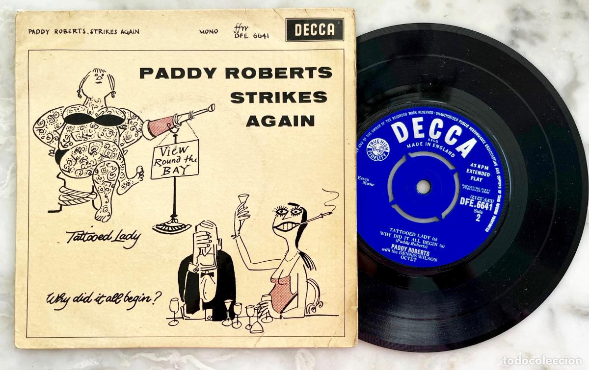 Discos de vinilo: PADDY ROBERTS. STRIKES AGAIN. THE BELLE OF BARKING... EP UK 4 CORTES
