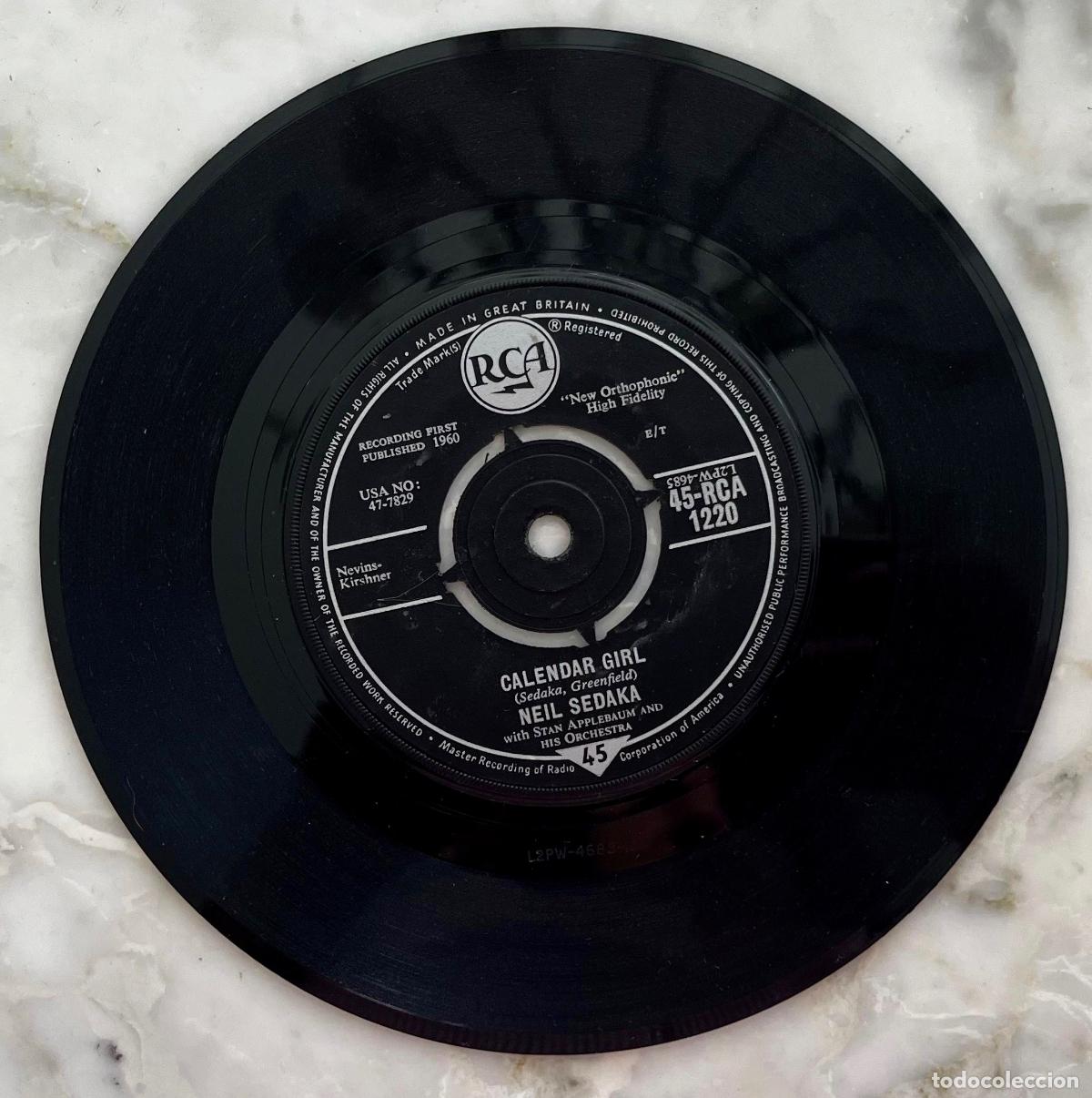 Discos de vinilo: NEIL SEDAKA. CALENDAR GIRL / THE SAME OLD FOOL. SINGLE ORIGINAL UK 1960