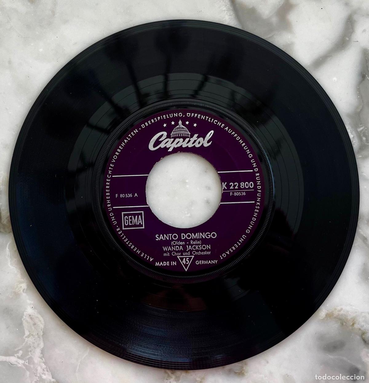 Discos de vinilo: WANDA JACKSON. SANTO DOMINGO / OH, BLACKY JOE. SINGLE ORIGINAL ALEMANIA