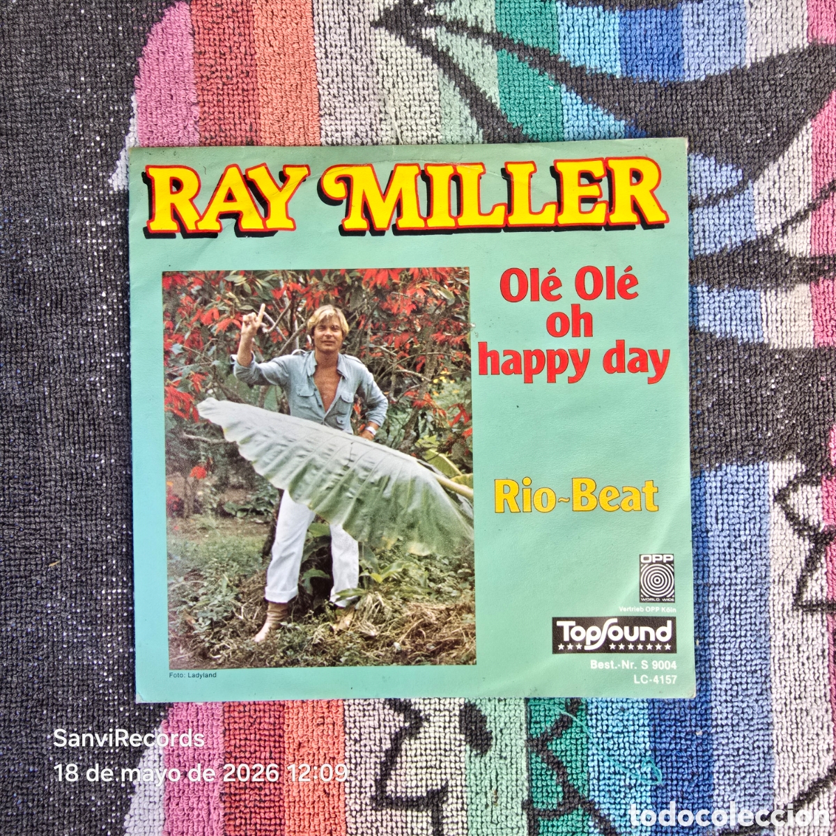 Discos de vinilo: [SINGLE] RAY MILLER: OL&Eacute; OL&Eacute; OH HAPPY DAY - RIO-BEAT (TOPSOUND) (1979)