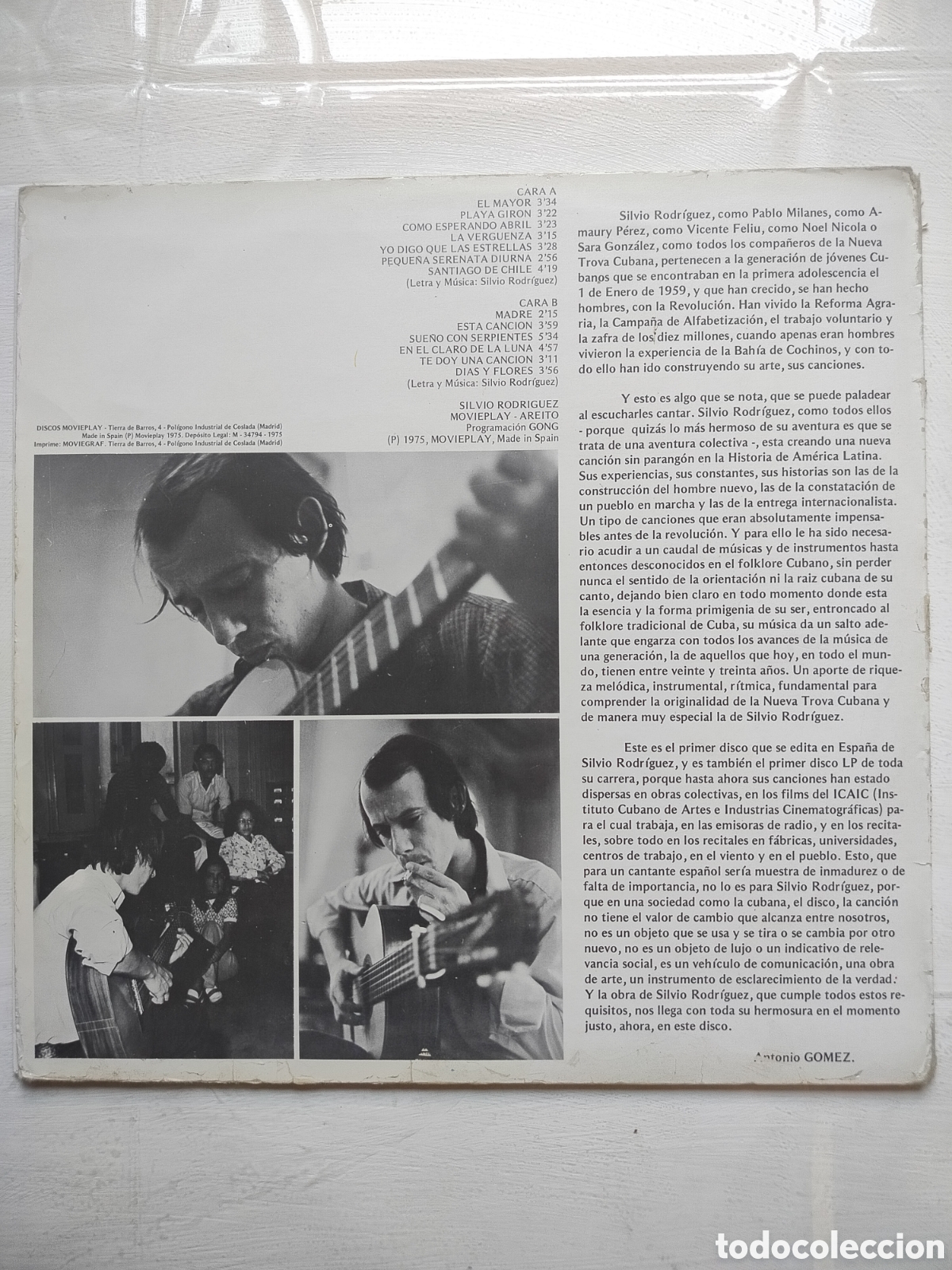 Discos de vinilo: Silvio Rodr&iacute;guez LP 1975 - Foto 2