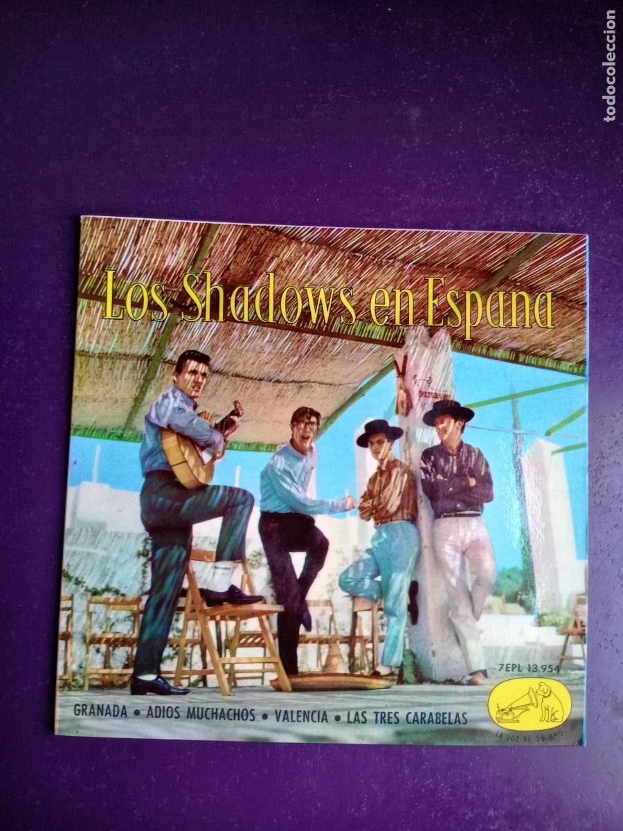 Discos de vinilo: The Shadows &lrm;EN ESPA&Ntilde;A - GRANADA +3 - EP VOZ DE SU AMO 1963 - SURF BEAT 60'S CLASICO - MUY POCO USO