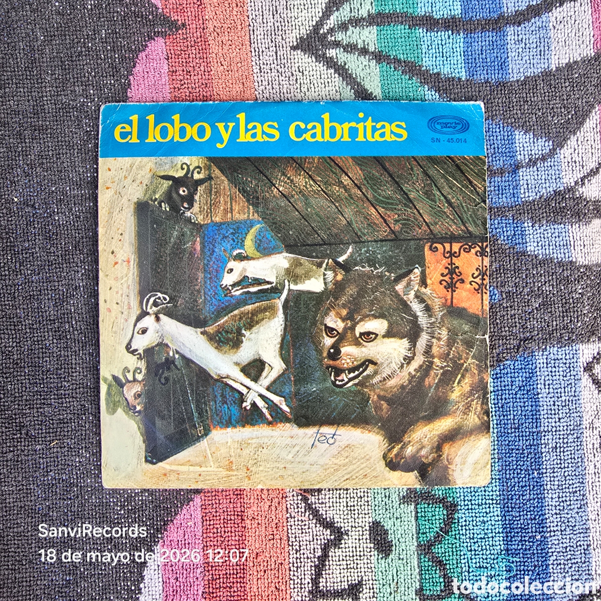 Discos de vinilo: [SINGLE] TEATRO INFANTIL SAMANIEGO: EL LOBO Y LAS CABRITAS (MOVIEPLAY) (1970)