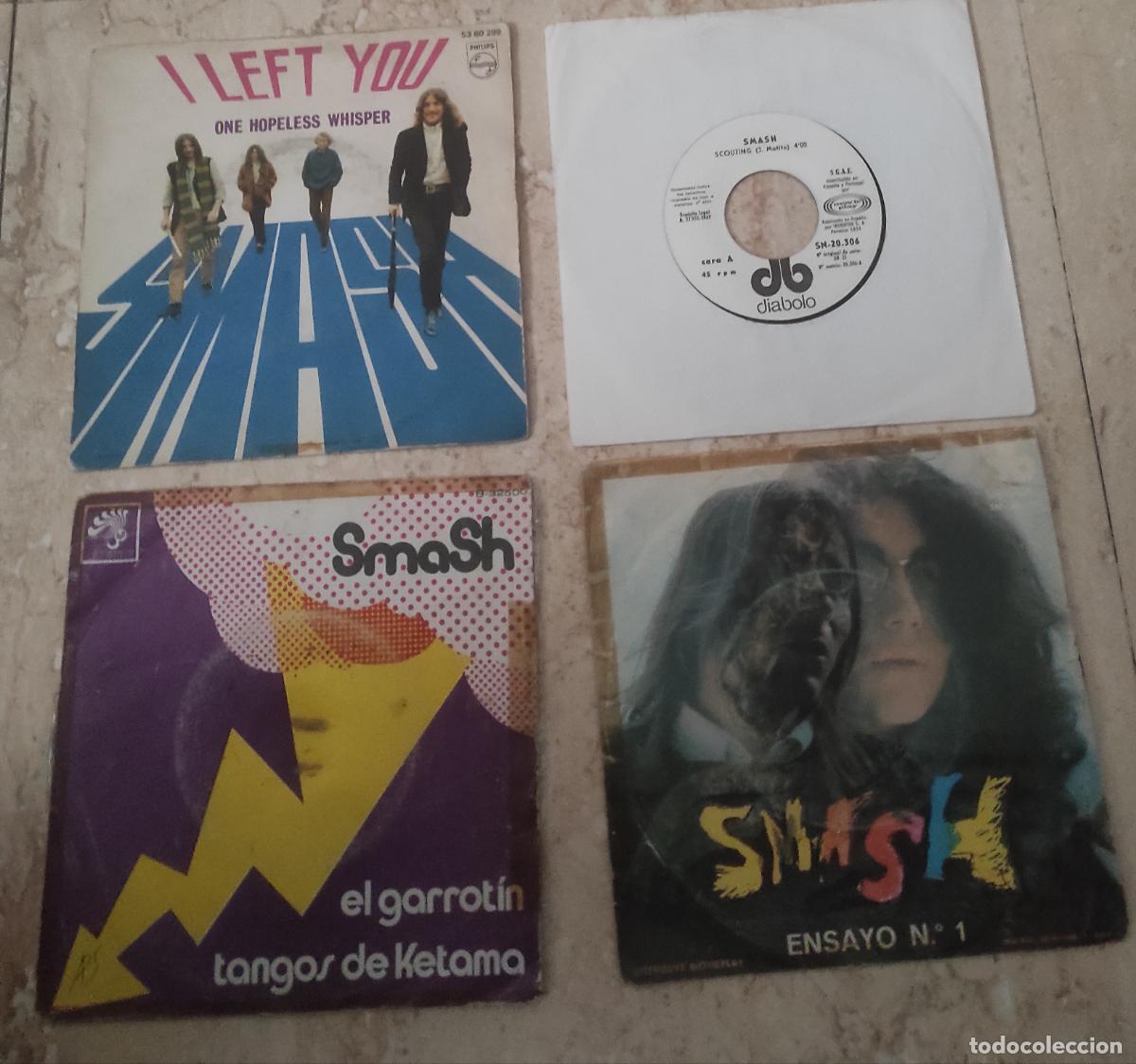 Discos de vinilo: SMASH- LOTE CUATRO SINGLES- i left you /el garrotin/ensayo n&ordm;1 / scouting