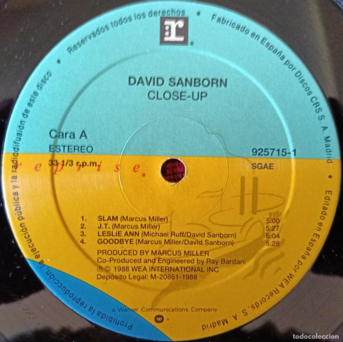 Discos de vinilo: DAVID SANBORN ** Close-Up ** VINILO LP 1988 - Foto 3