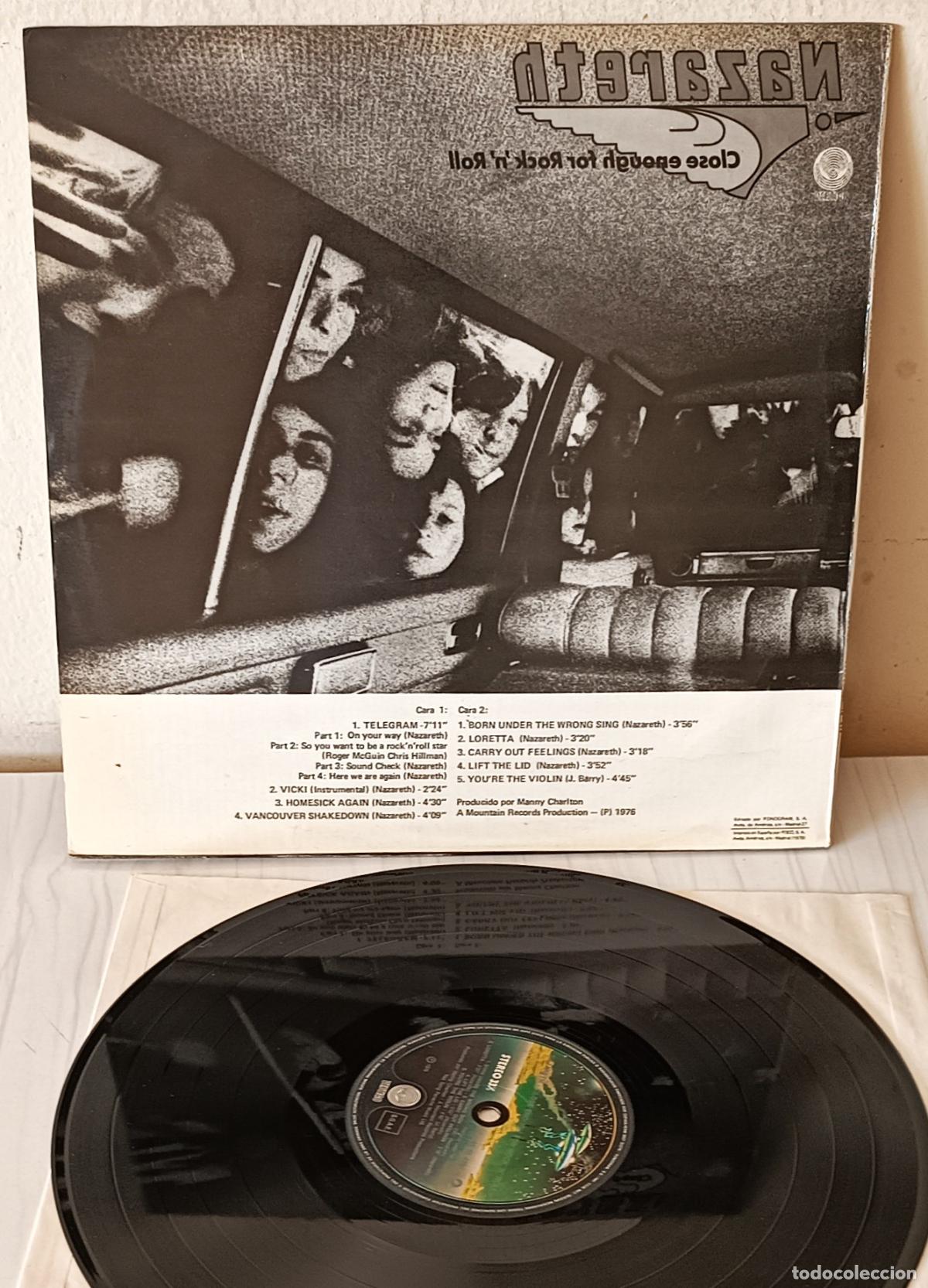 Discos de vinilo: NAZARETH - CLOSE ENOUGH FOR ROCK &acute;N&acute; ROLL VERTIGO - 1978 - Foto 2