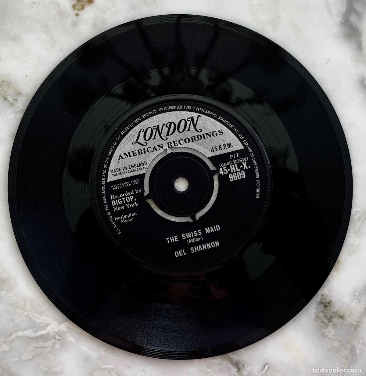 Discos de vinilo: DEL SHANNON. THE SWISS MAID / GINNY IN THE MIRROR, SINGLE ORIGINAL UK 1962