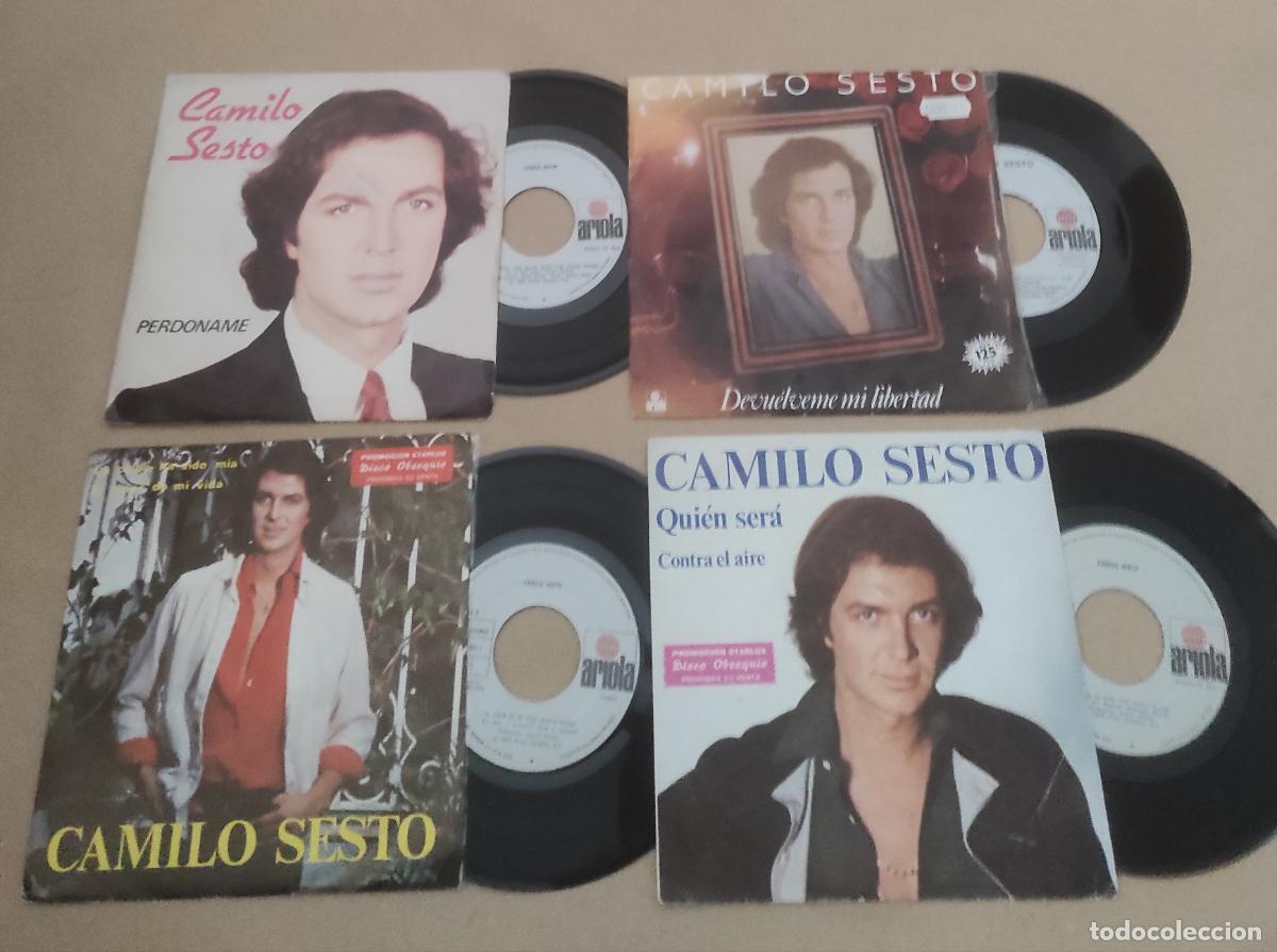 Discos de vinilo: CAMILO SESTO- LOTE DE CUATRO SINGLES-ORIGINALES-EDICIONES ESPA&Ntilde;OLAS-