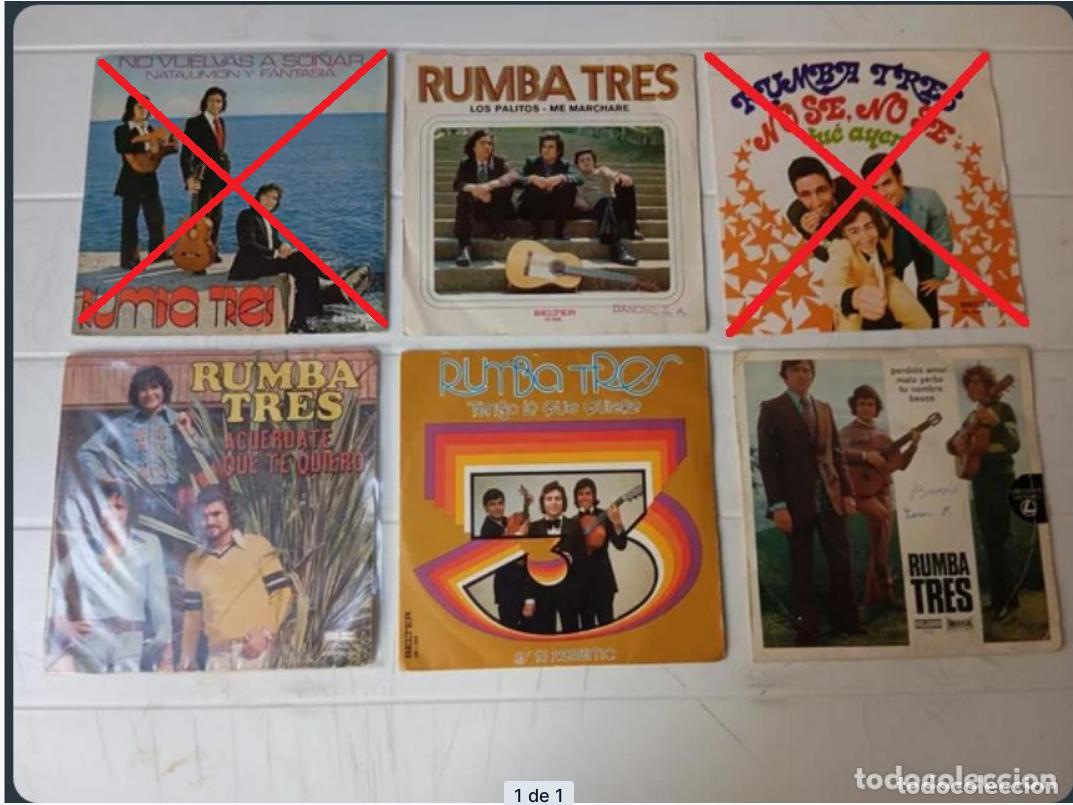Discos de vinilo: LOTE SINGLES RUMBA TRES