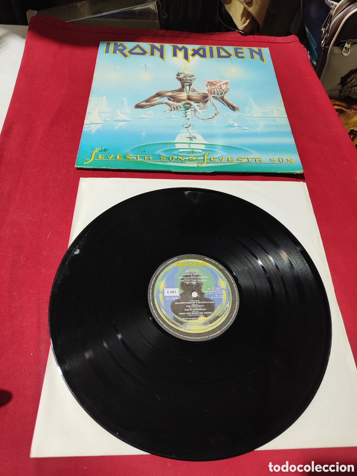 Discos de vinilo: Iron Maiden Seventh son of a seventh son EMI 1988