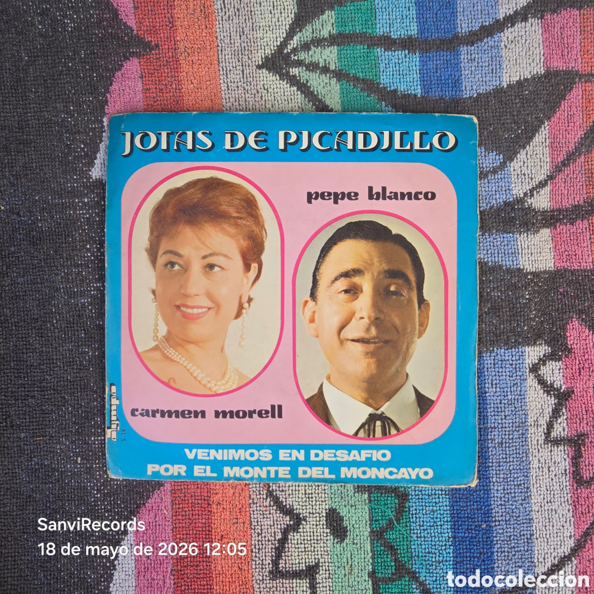 Discos de vinilo: [SINGLE] CARMEN MORELL, PEPE BLANCO: JOTAS DE PICADILLO (OLYMPO) (1973)