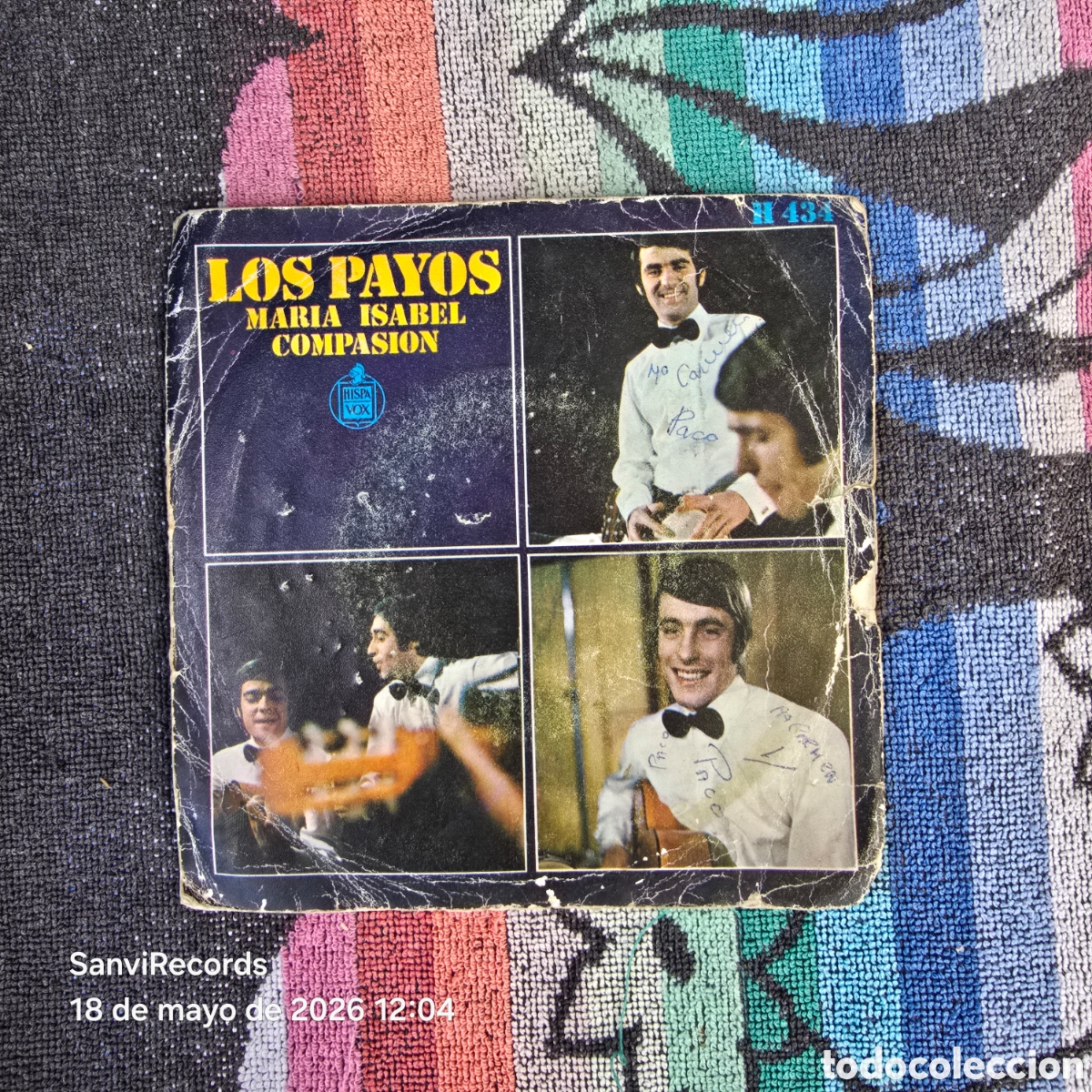 Discos de vinilo: [SINGLE] LOS PAYOS: MARIA ISABEL - COMPASI&Oacute;N (HISPAVOX) (1969)