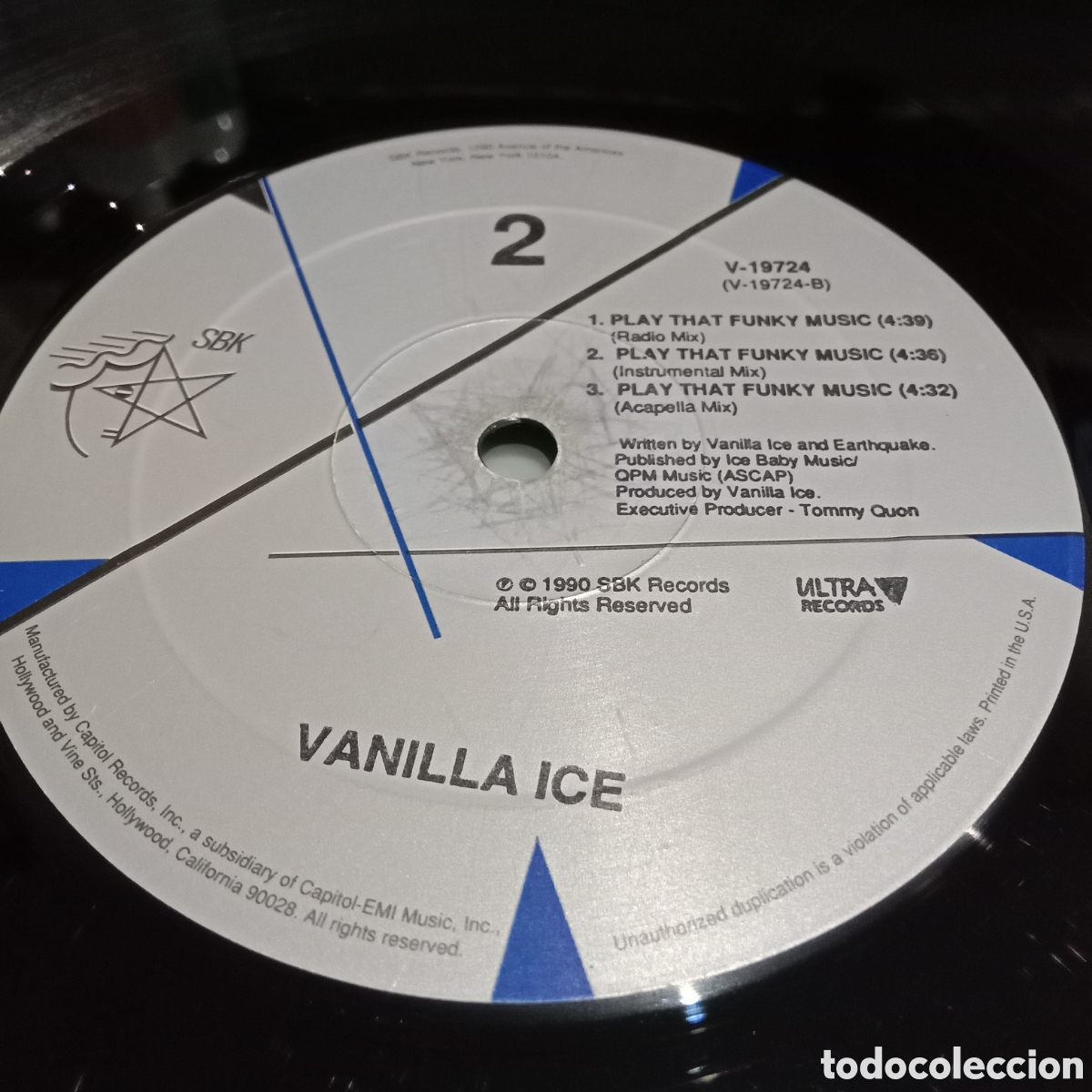 Discos de vinilo: VANILLA ICE - ICE ICE BABY - MAXI-SINGLE 12&rdquo; - Foto 4