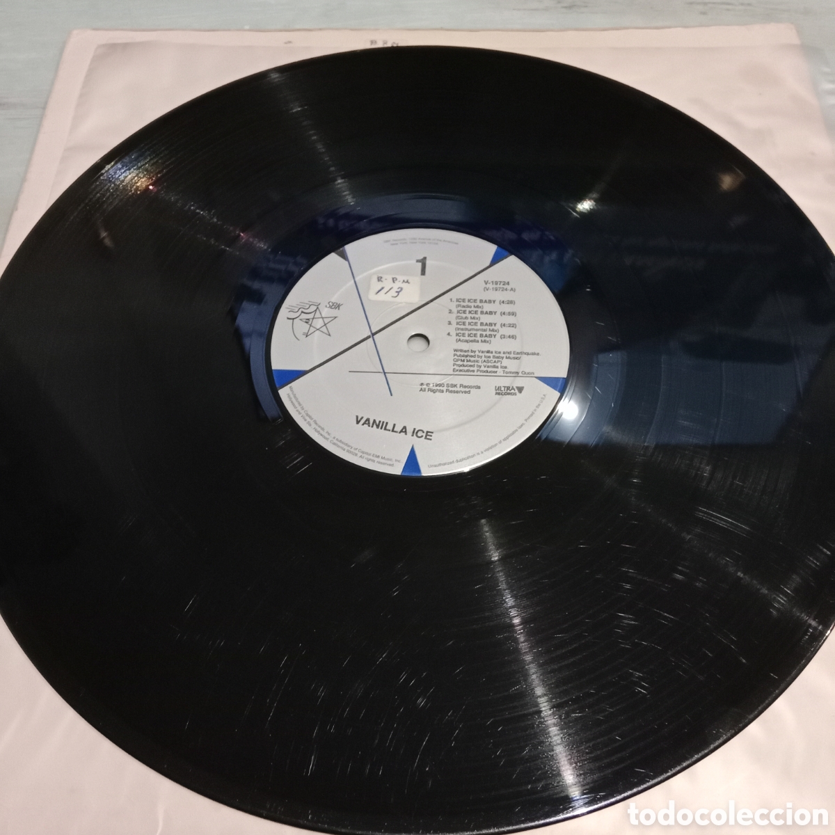 Discos de vinilo: VANILLA ICE - ICE ICE BABY - MAXI-SINGLE 12&rdquo;