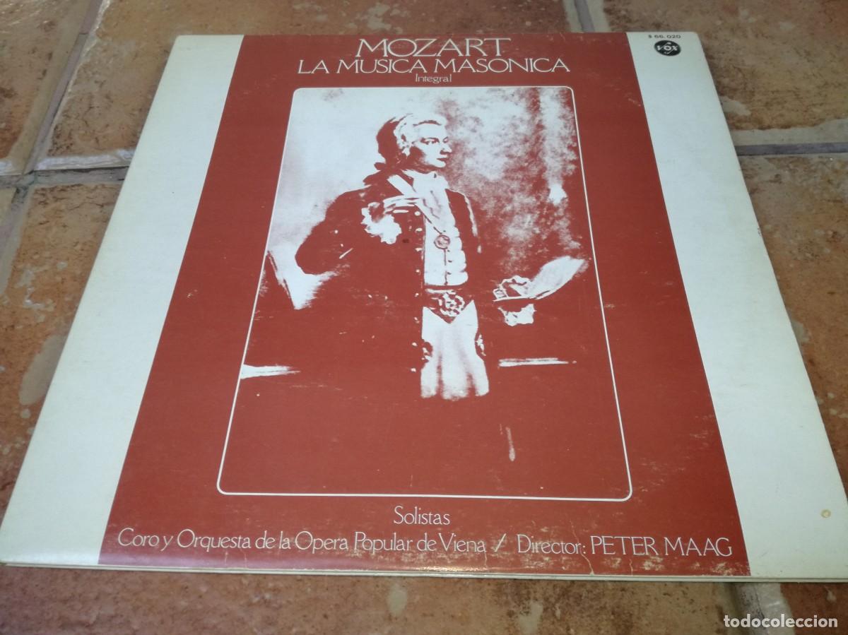Discos de vinilo: MOZART-LA MUSICA MASONICA-DOBLE LP-EDICI&Oacute;N ESPA&Ntilde;OLA-VINILOS EN BUEN ESTADO