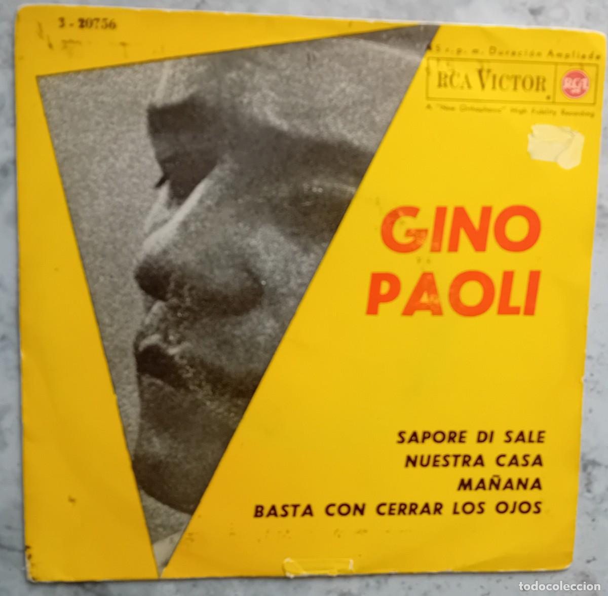 Discos de vinilo: EP. GINO PAOLI. SAPORE DI SALE + 3