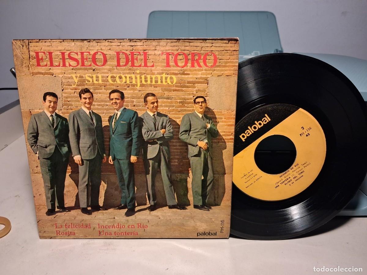 Discos de vinilo: EP ELISEO DEL TORO Y SU CONJUNTO : LA FELICIDAD (PALITO ORTEGA) + 3