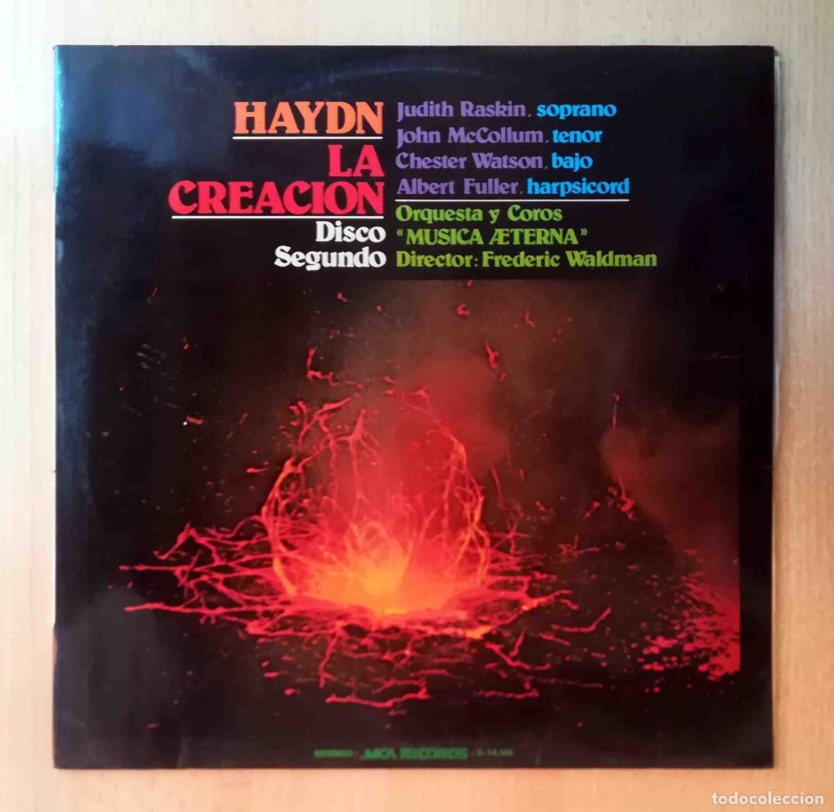Discos de vinilo: Joseph Haydn. La creaci&oacute;n. Disco 2&ordm;. Frederic Waldman. Orquesta y Coros Musica Aeterna.