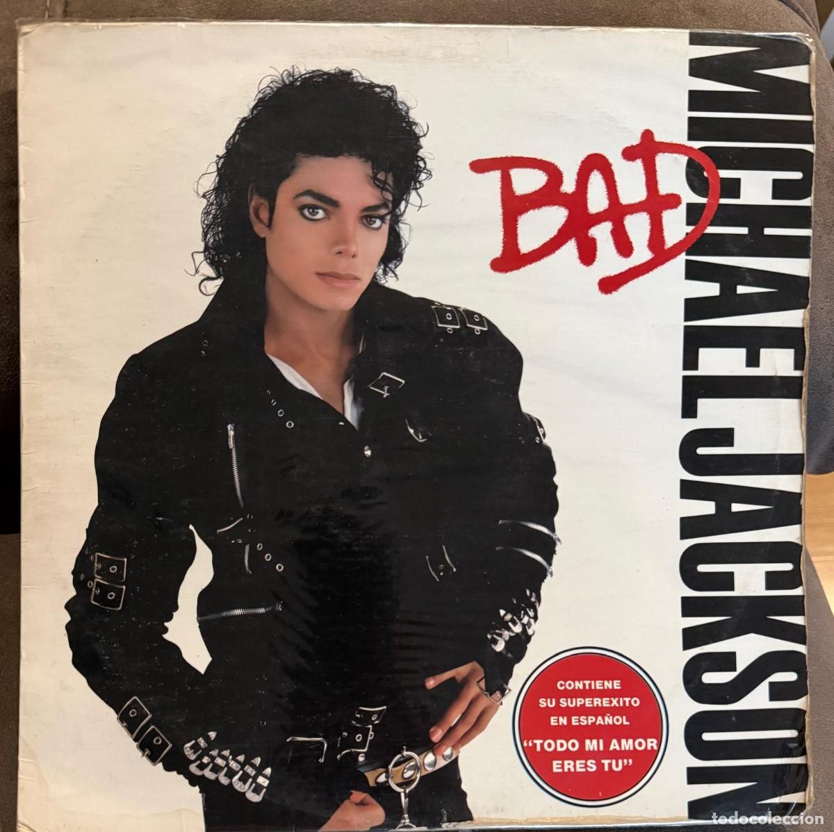 Discos de vinilo: Michael Jackson &ndash; Bad. Disco Vinilo. Edic. Colombia (1 cancion en Espa&ntilde;ol). 1987