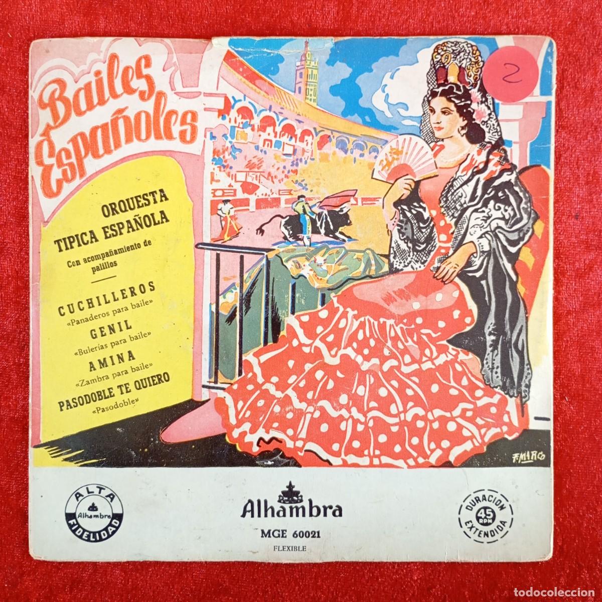 Discos de vinilo: BAILES ESPA&Ntilde;OLES - ORQUESTA TIPICA ESPA&Ntilde;OLA - CUCHILLEROS - MGE 60021 - SINGLE - DISCO VINILO / 4309