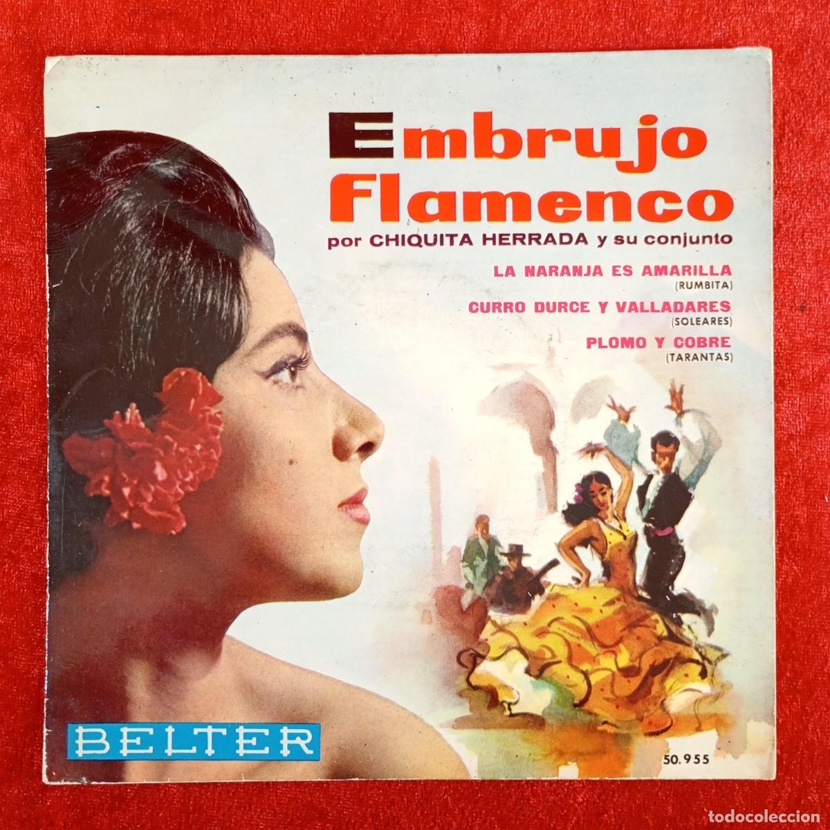 Discos de vinilo: EMBRUJO FLAMENCO - LA NARANJA ES AMARILLA - 50.955 - SINGLE - DISCO VINILO / 4321