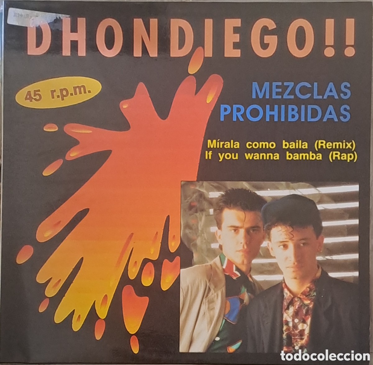 Discos de vinilo: Dhondiego!! Mezclas Prohibidas Horus 1991 (55.020) Espa&ntilde;a Maxi single Z.2