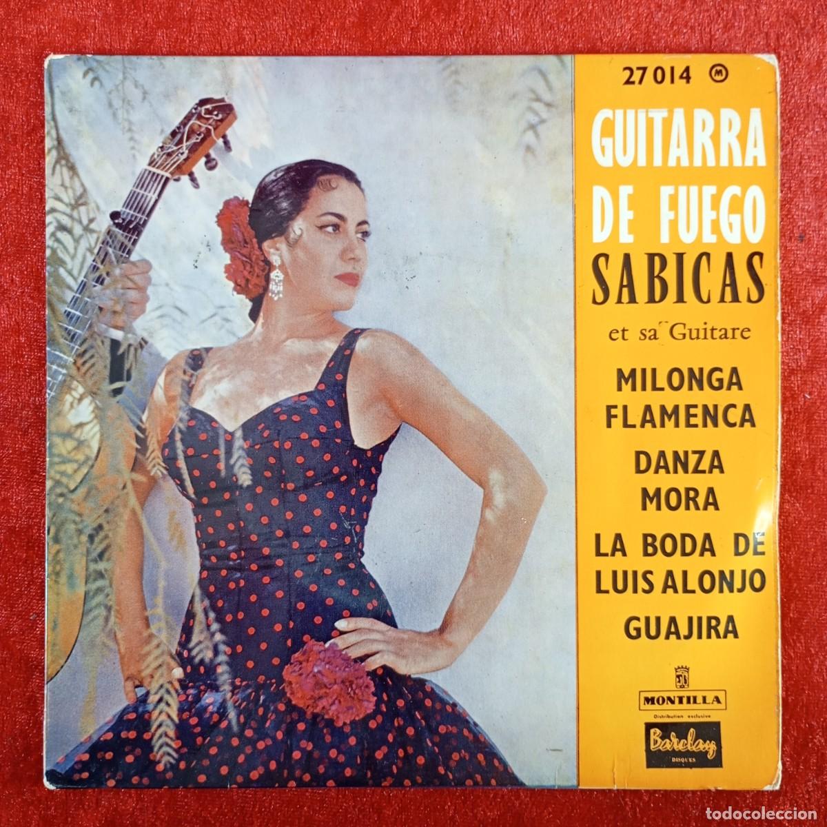 Discos de vinilo: GUITARRA DE FUEGO, SABICAS - MILONGA FLAMENCA - 27 014 - SINGLE - DISCO VINILO / 4332