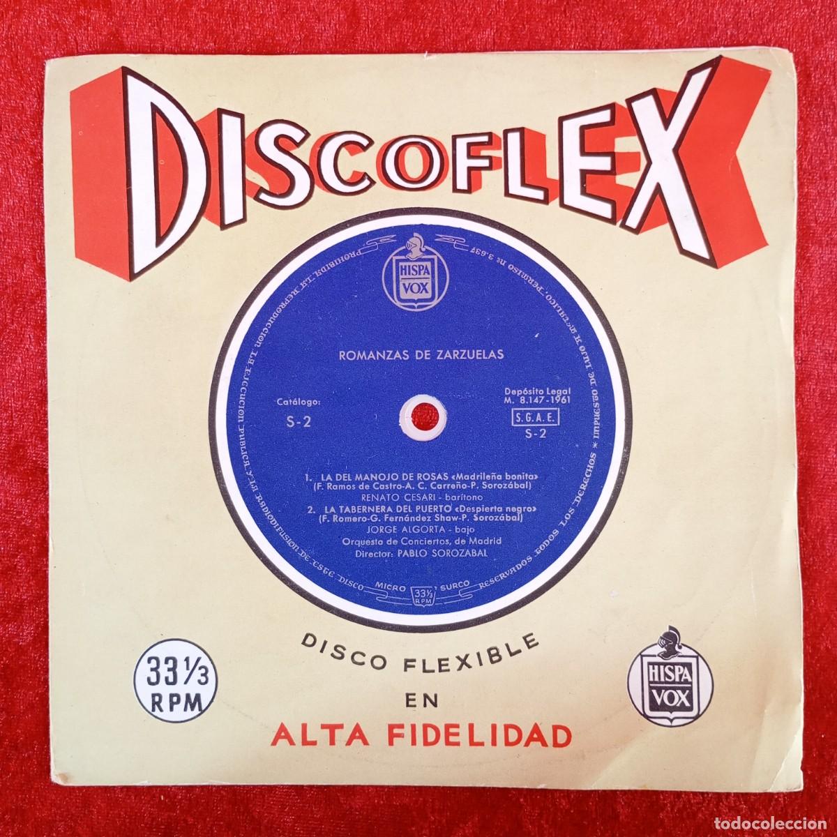 Discos de vinilo: DISCOFLEX - DISCO FLEXIBLE EN ALTA FIDELIDAD - ROMANZAS DE ZARZUELA - S-21 - SINGLE - DISCO / 4365