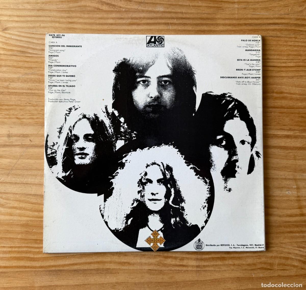 Discos de vinilo: Led Zeppelin &lrm;&ndash; Led Zeppelin III. Spain 1970 - Foto 4