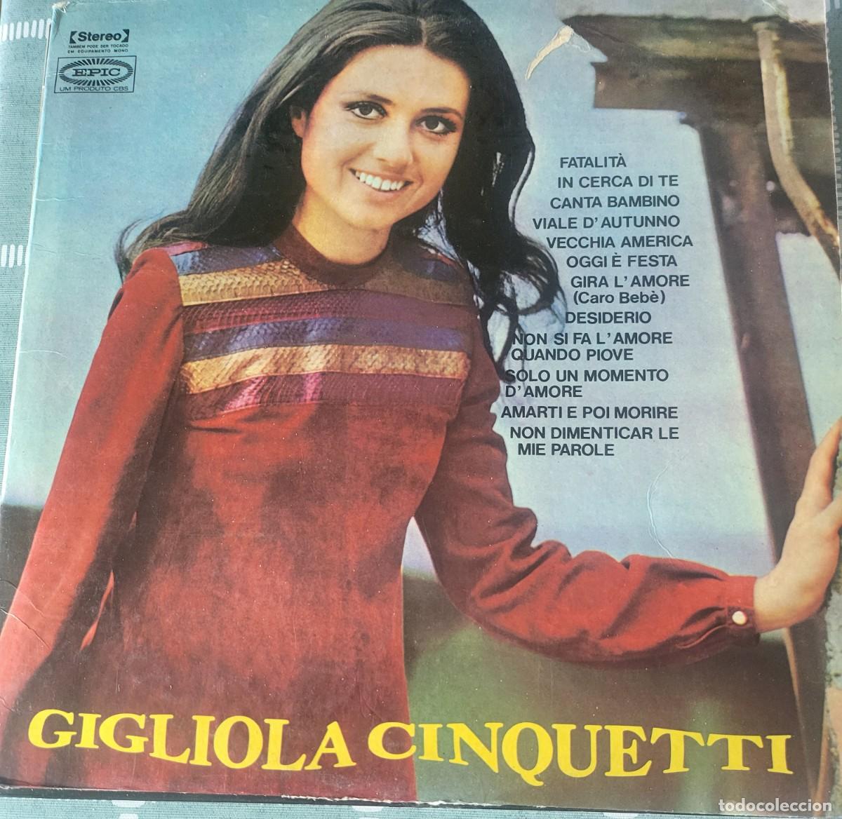 Discos de vinilo: Gigliola Cinquetti Lp sello Epic editado en Brasil a&ntilde;o 1972...