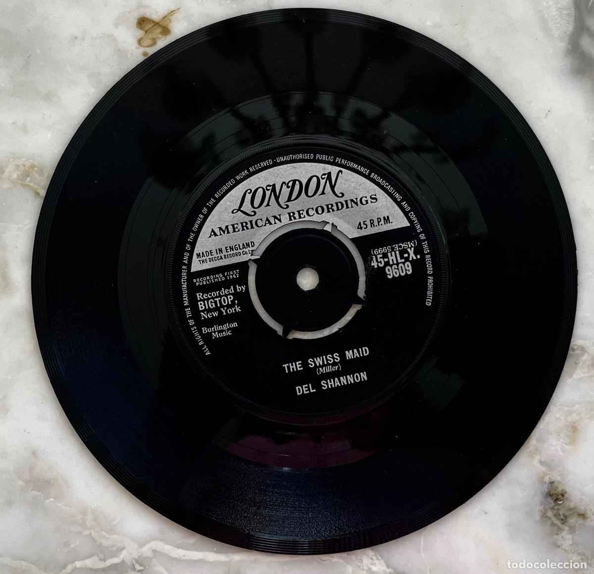 Discos de vinilo: DEL SHANNON. THE SWISS MAID / GINNY IN THE MIRROR, SINGLE ORIGINAL UK 1962