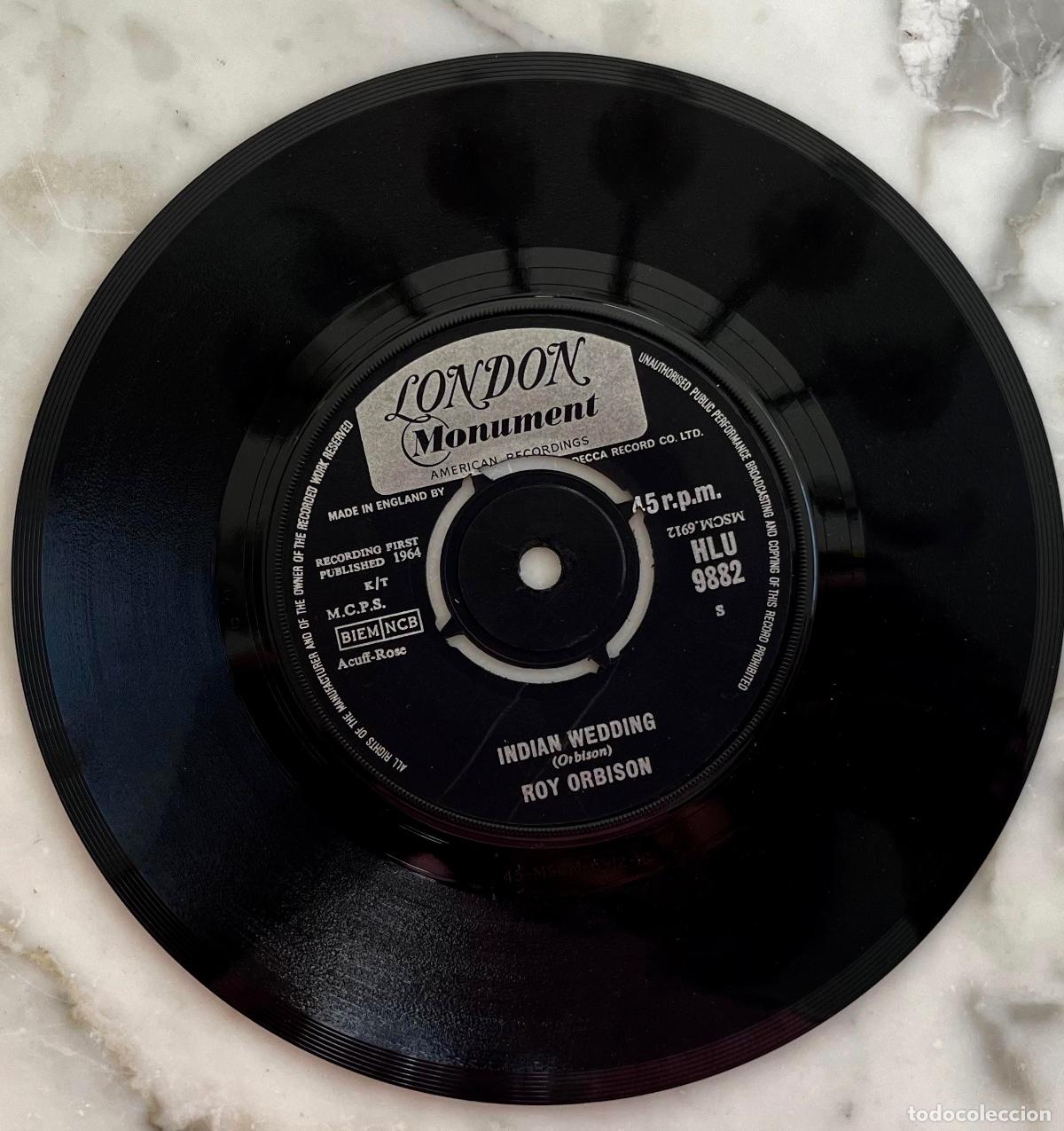 Vinyl records: ROY ORBISON. INDIAN WEDDING / IT&acute;S OVER. SINGLE OPIGINAL UK 1964