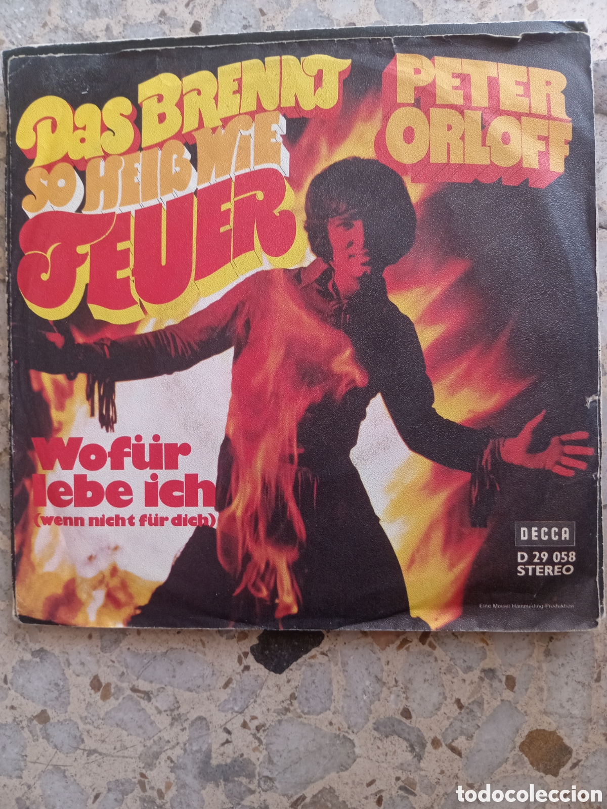 Vinyl records: SGL PETER ORLOFF DAS BRENNT SOHEIB WIE FEUER 1970