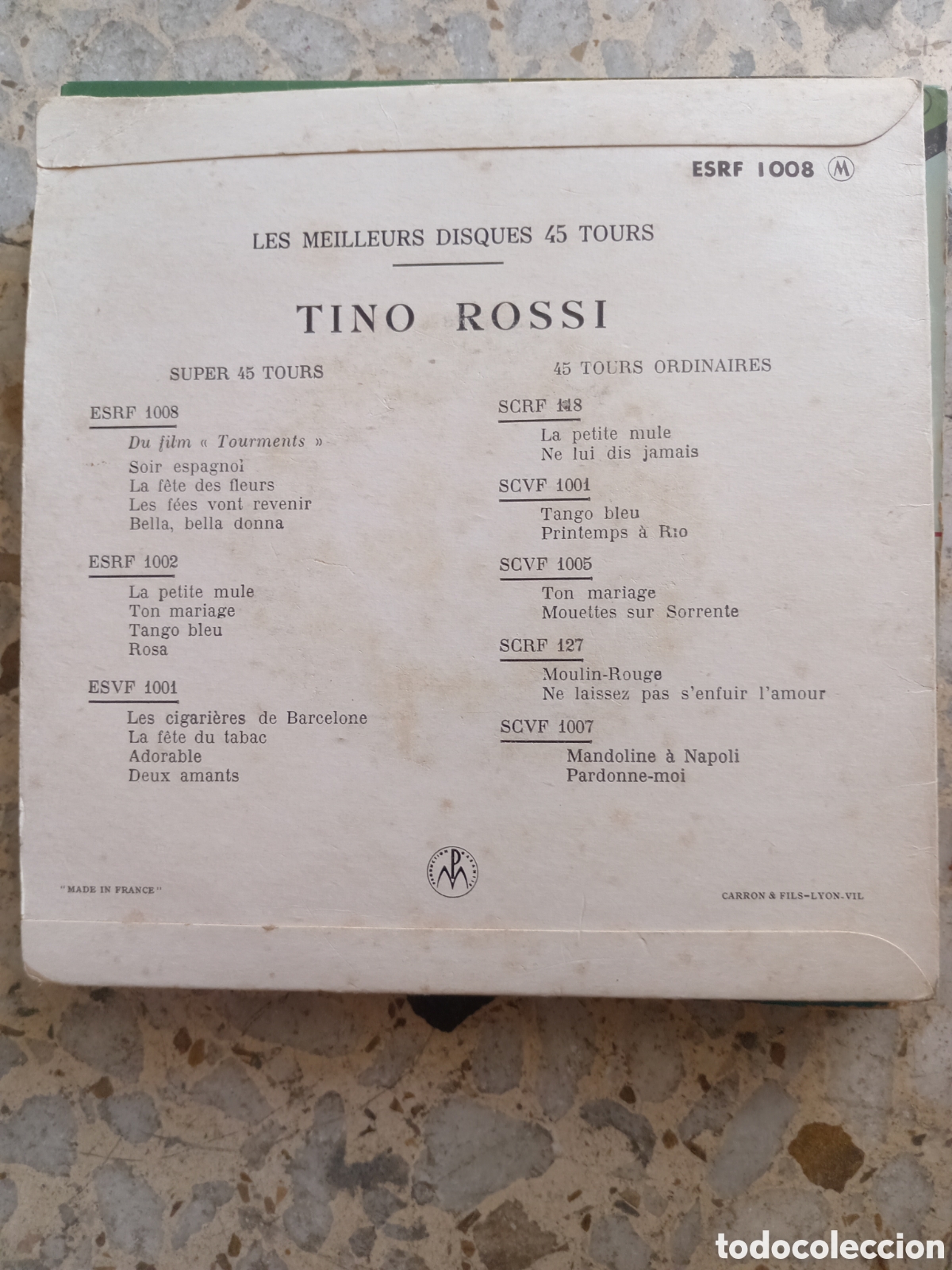 Discos de vinilo: EP TINO ROSSI SOIR ESPAGNOL - Foto 2