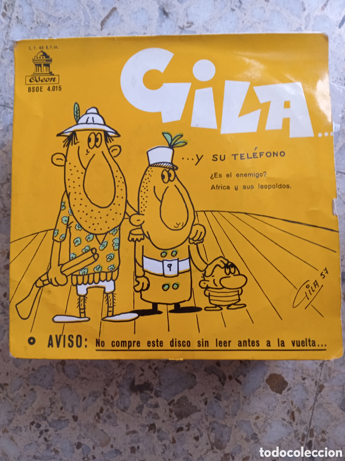 Discos de vinilo: SGL GILA ES EL ENEMIGO AFRICA Y SUS LEOPOLDOS 1958