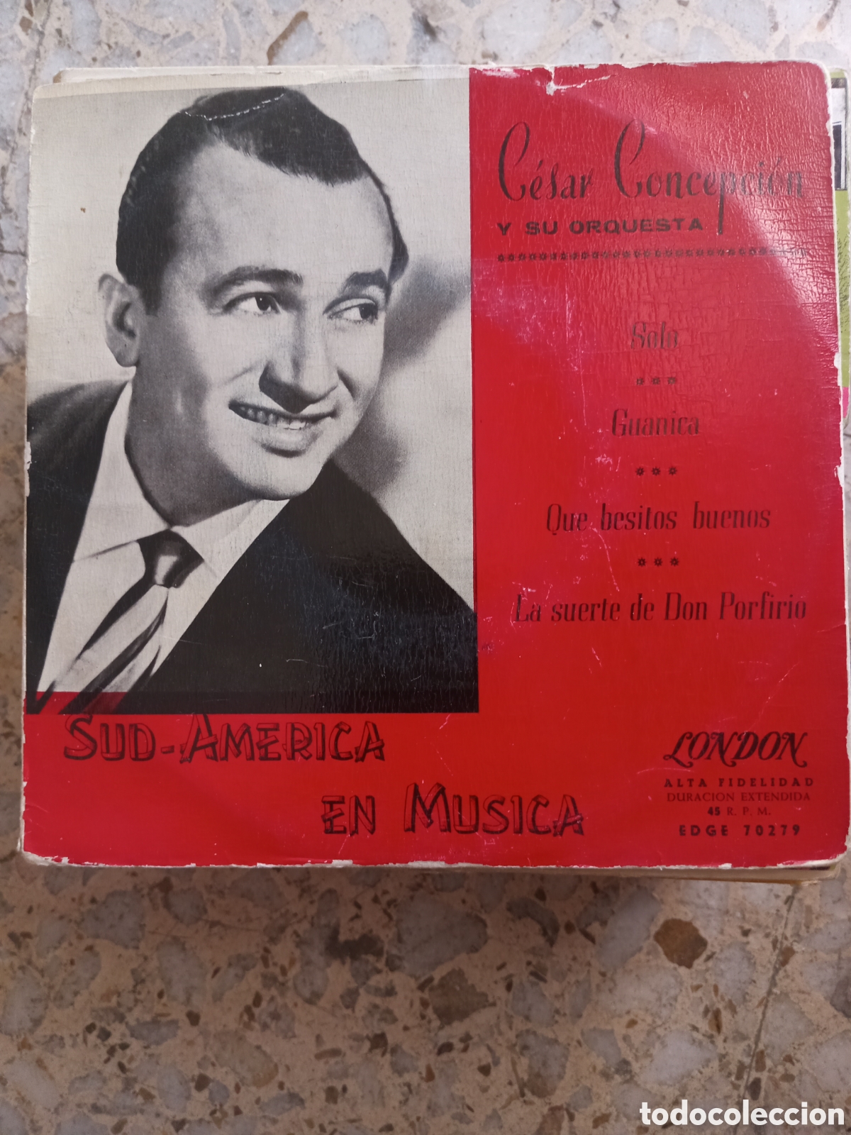 Vinyl records: EP CESAR CONCEPCION SOLO GUANICA QUE BESITOS BUENOS LA SUERTE DE DON PORFIRIO