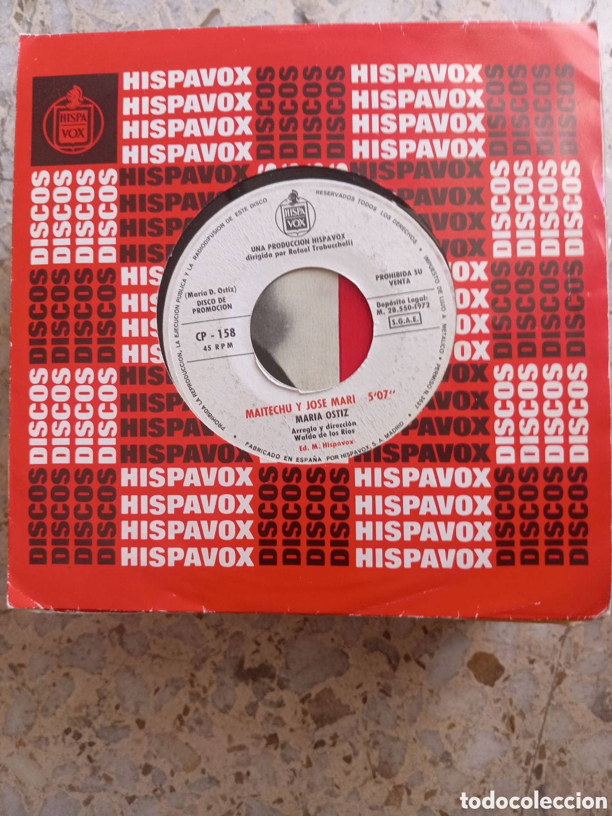 Vinyl records: SGL MARIA OSTIZ SIN HABLAR MAITECHU Y JOSE MARI 1972 PROMO