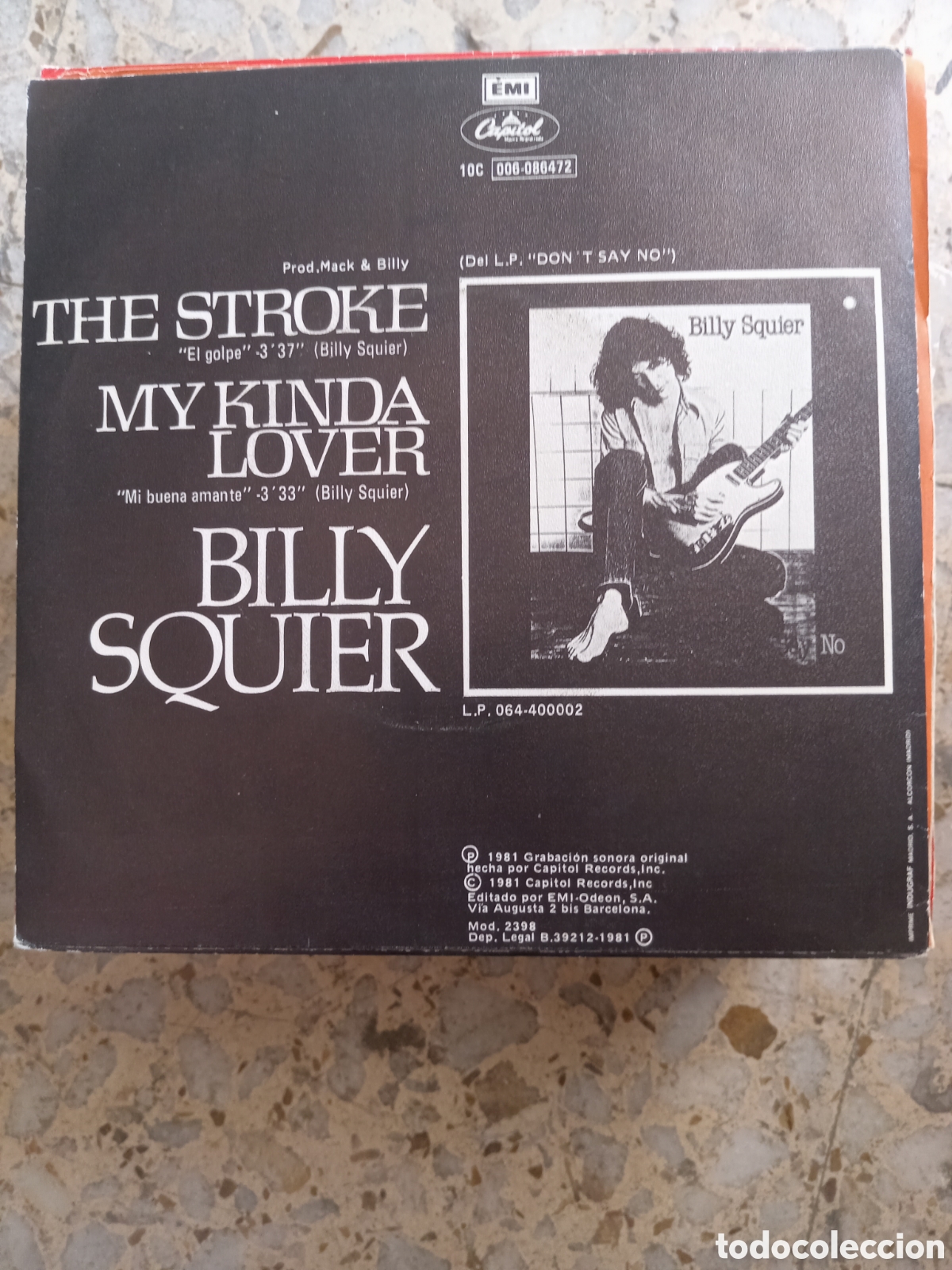 Discos de vinilo: SGL BILLY SQUIER EL GOLPE 1981 - Foto 2