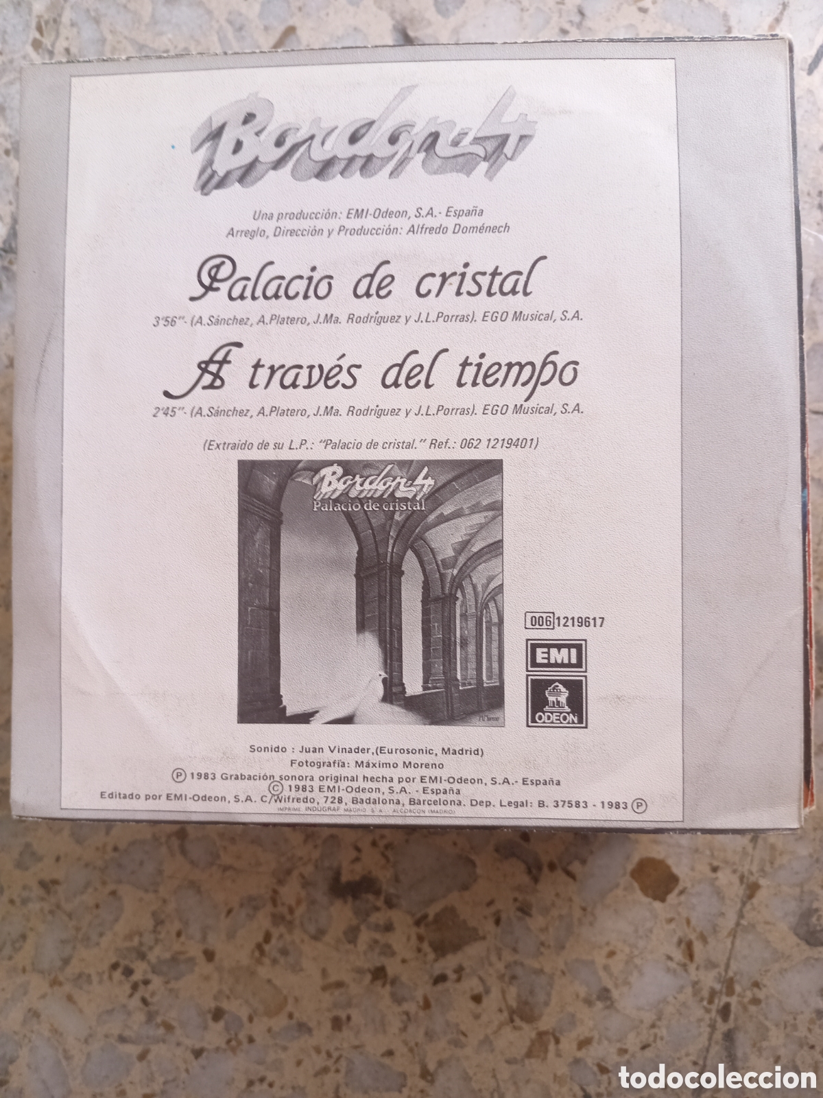 Discos de vinilo: SGL BORDON 4 PALACIO DE CRISTAL 1983 - Foto 2