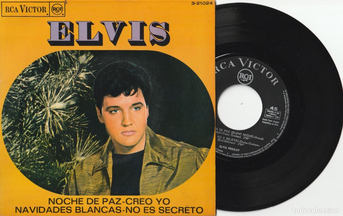 Vinyl records: ELVIS PRESLEY - NOCHE DE PAZ + 3 (EP RCA VICTOR 1967 ESPA&Ntilde;A) COMO NUEVO