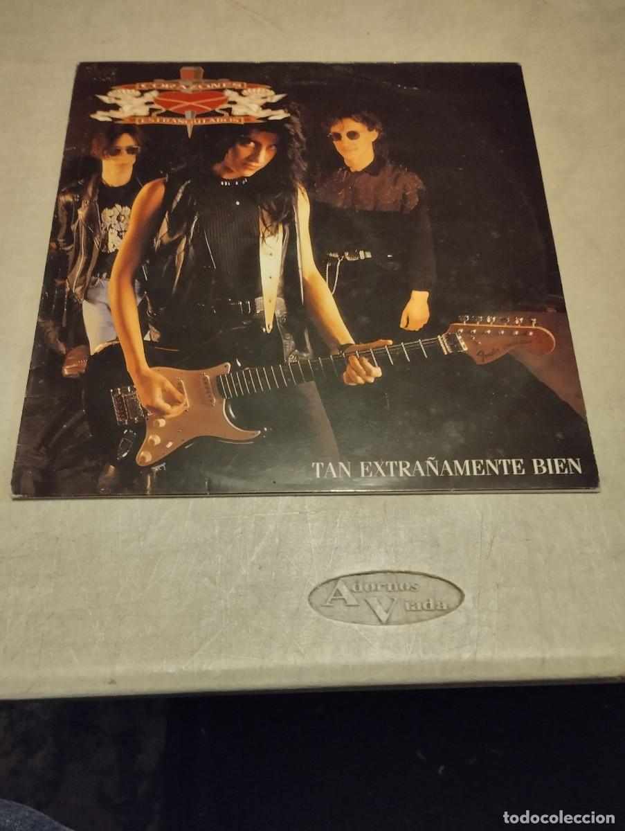 Discos de vinilo: CORAZONES ESTRANGULADOS LP TAN EXTRA&Ntilde;AMMENTE BIEN ENCARTE LETRAS