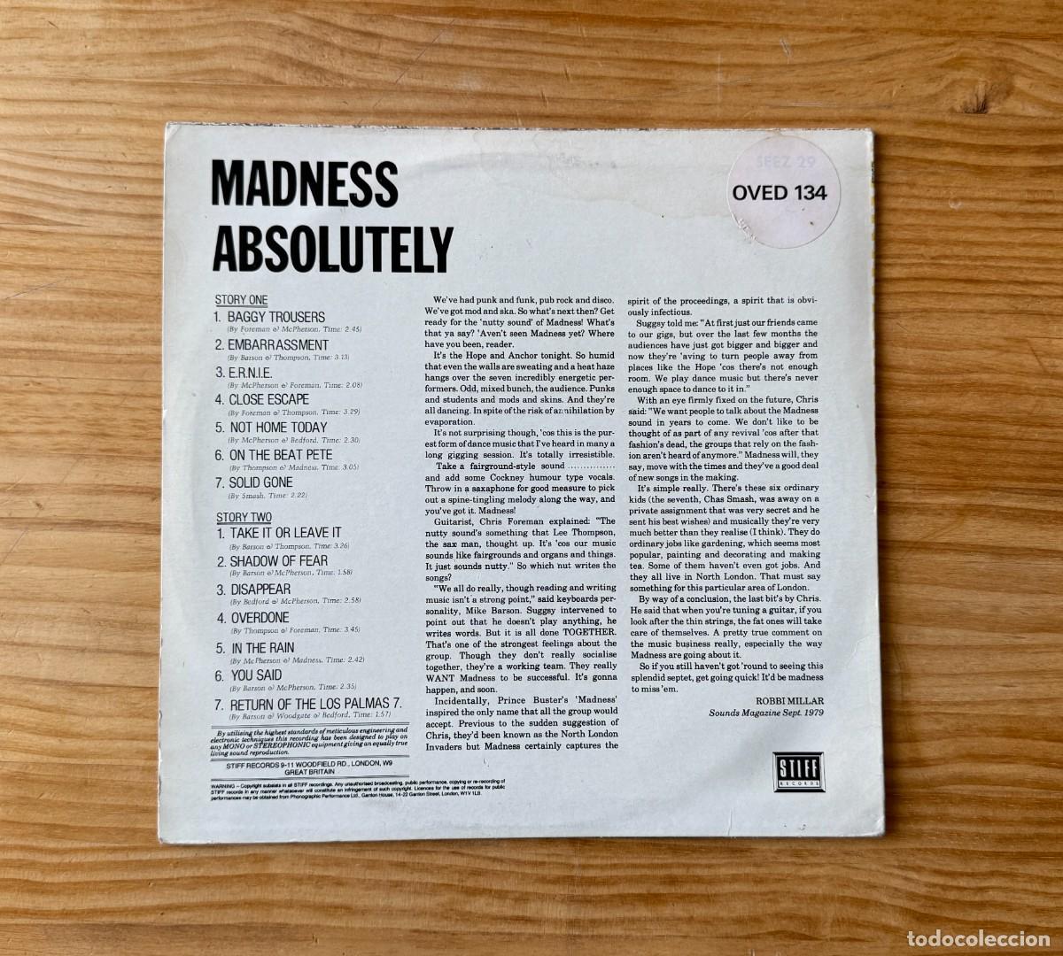 Discos de vinilo: Madness &lrm;&ndash; Absolutely. UK 1980 - Foto 2