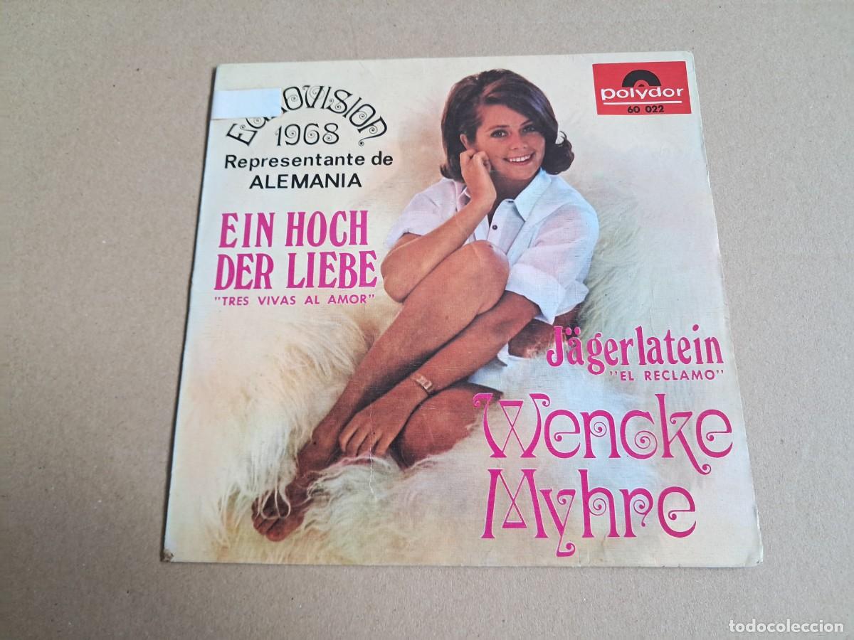 Discos de vinilo: WENCKE MYHRE - EIN HOCH DER LIEBE ( EUROVISION 68 ) SINGLE 1968 EDICION ESPA&Ntilde;OLA