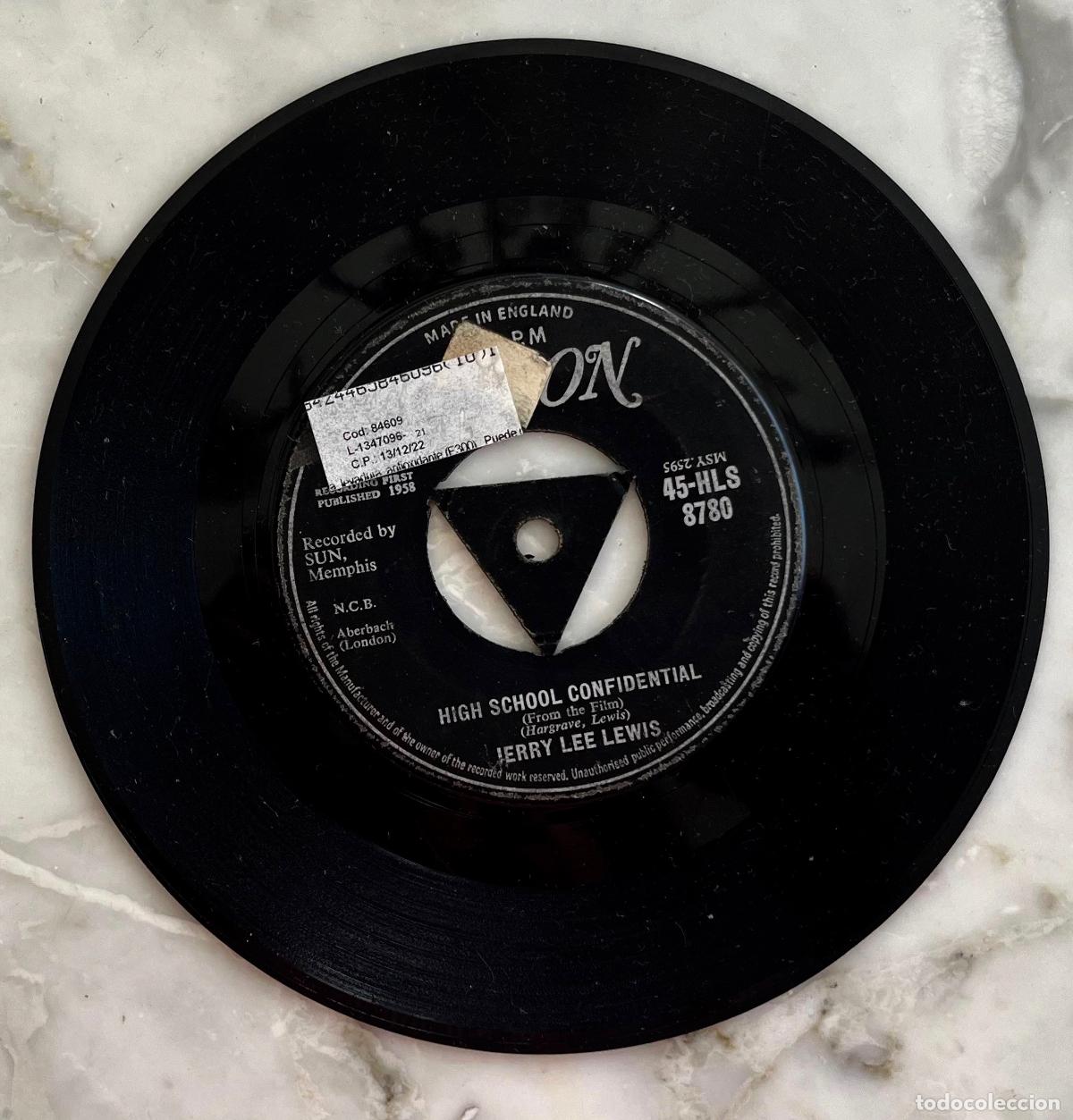 Discos de vinilo: JERRY LEE LEWIS. HIGH SCHOOL CONFIDENTIAL. SINGLE ORIGINAL UK 1958