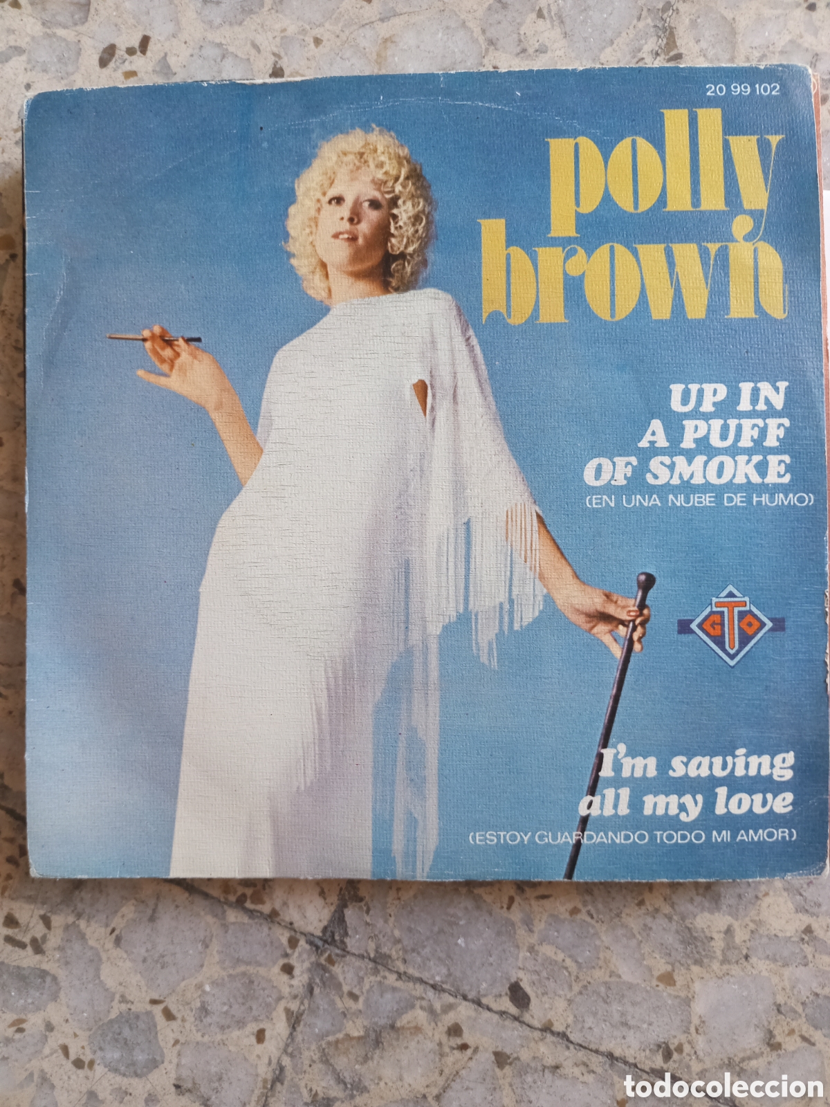 Discos de vinilo: SGL POLLY BROWN UP IN A PUFF OF SMOKE 1974