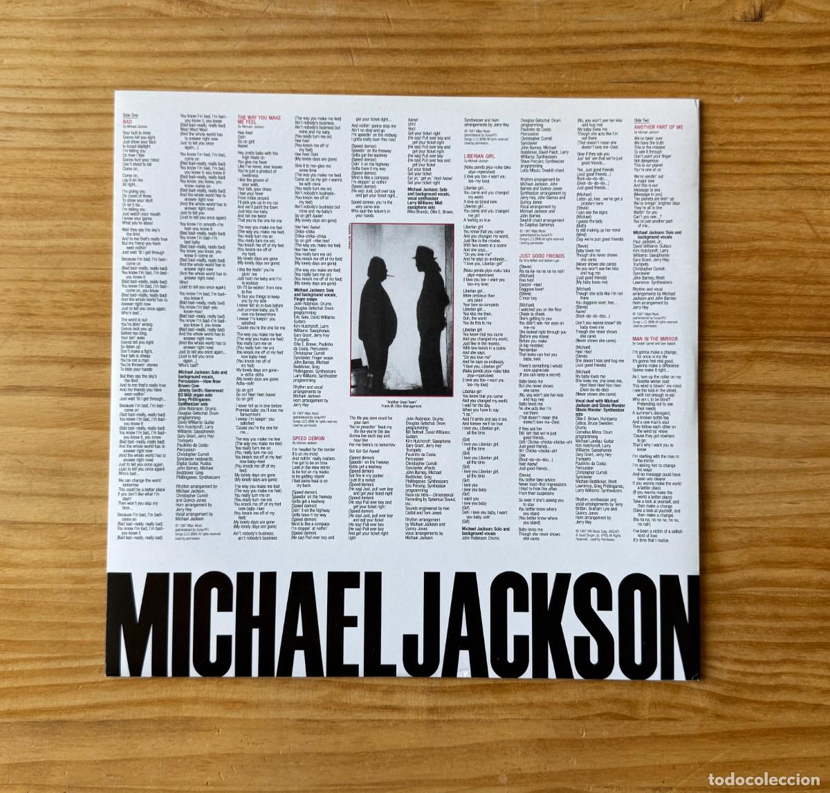 Discos de vinilo: Michael Jackson &lrm;&ndash; Bad. Europe 2022 - Foto 5